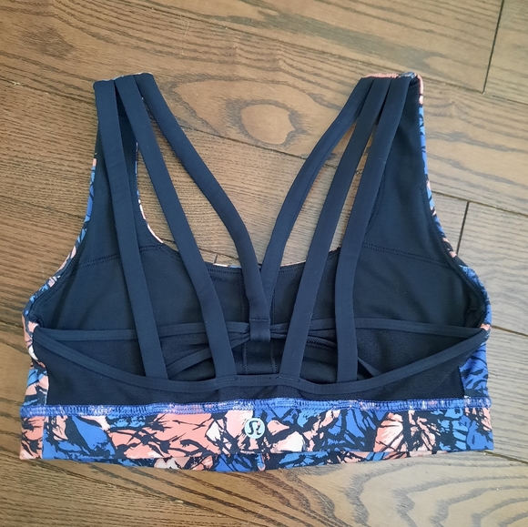 Lululemon Energy Bra *Exhale, Size 4, Mini Paint Storm Harbour Blue Multi - Picture 8 of 9